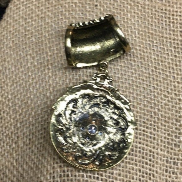 Slider Pendant Retro Mandala Rhinestone For Necklace Or Scarf - Picture 4 of 5